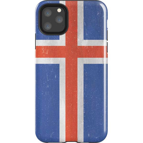Iceland Flag Distressed iPhone Cases